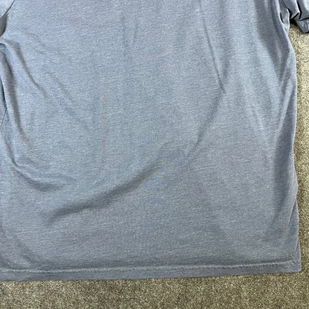 Prana Mens Short Sleeve Crew Neck T-Shirt Heather Blue Gray Size M Fair Trade_9